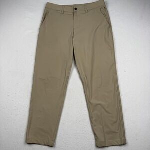 Lululemon Pants Mens 33x28 Beige Tech Chino Stretch Golf Travel Casual Tapered